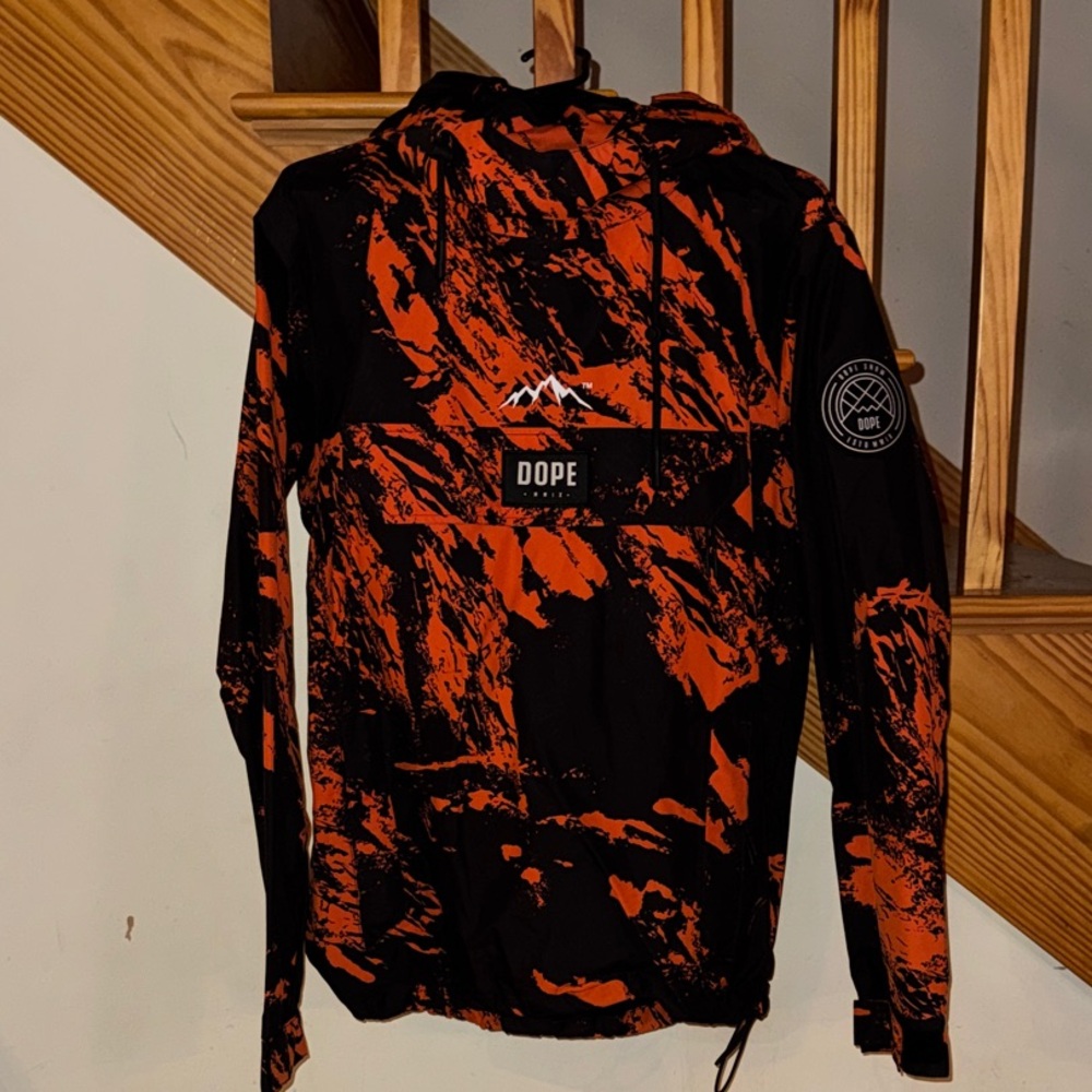 DOPE Vibrant Black and Orange Hoodie
